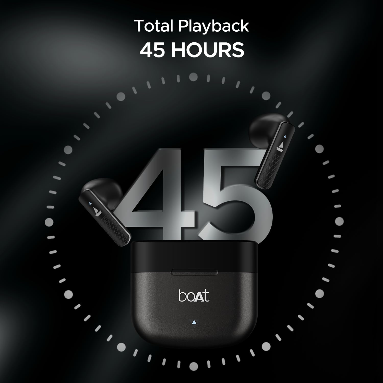 boAt Airdopes 91 Prime, 45HRS Battery, 13mm Drivers, Metallic Finish, Low Latency,ENx Tech, Fast Charge, v5.3 Bluetooth TWS in Ear Earbuds Wireless Earphones with mic (Midnight Black) 