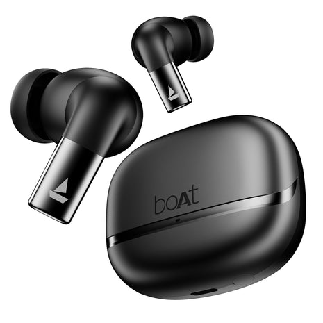 boAt Airdopes Ultra Pro (2025 Launch), 100Hrs Battery, Dual Pairing, Spatial Audio,App Support, Fast Charge,4Mics ENx, v5.3 Bluetooth Earbuds, TWS Ear Buds Wireless Earphones with mic (Gunmetal Black) 