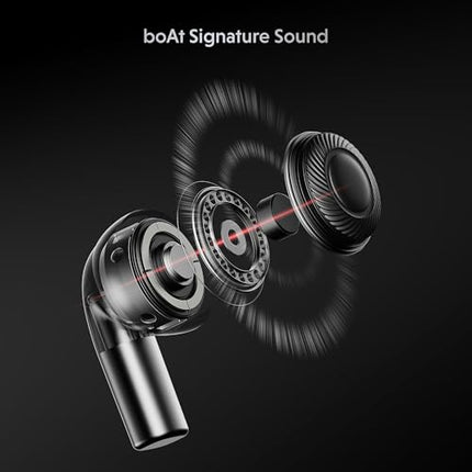 boAt Airdopes Ultra Pro (2025 Launch), 100Hrs Battery, Dual Pairing, Spatial Audio,App Support, Fast Charge,4Mics ENx, v5.3 Bluetooth Earbuds, TWS Ear Buds Wireless Earphones with mic (Gunmetal Black) 