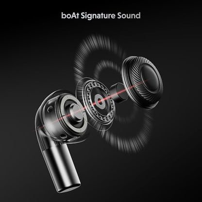 boAt Airdopes Ultra Pro (2025 Launch), 100Hrs Battery, Dual Pairing, Spatial Audio,App Support, Fast Charge,4Mics ENx, v5.3 Bluetooth Earbuds, TWS Ear Buds Wireless Earphones with mic (Gunmetal Black) 