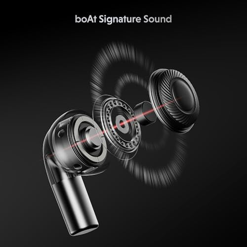 boAt Airdopes Ultra Pro (2025 Launch), 100Hrs Battery, Dual Pairing, Spatial Audio,App Support, Fast Charge,4Mics ENx, v5.3 Bluetooth Earbuds, TWS Ear Buds Wireless Earphones with mic (Gunmetal Black) 