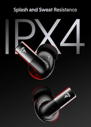 boAt Airdopes Ultra Pro (2025 Launch), 100Hrs Battery, Dual Pairing, Spatial Audio,App Support, Fast Charge,4Mics ENx, v5.3 Bluetooth Earbuds, TWS Ear Buds Wireless Earphones with mic (Gunmetal Black) 