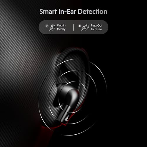 boAt Airdopes Ultra Pro (2025 Launch), 100Hrs Battery, Dual Pairing, Spatial Audio,App Support, Fast Charge,4Mics ENx, v5.3 Bluetooth Earbuds, TWS Ear Buds Wireless Earphones with mic (Gunmetal Black) 