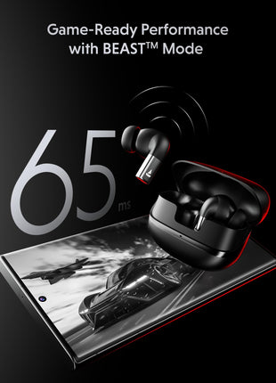 boAt Airdopes Ultra Pro (2025 Launch), 100Hrs Battery, Dual Pairing, Spatial Audio,App Support, Fast Charge,4Mics ENx, v5.3 Bluetooth Earbuds, TWS Ear Buds Wireless Earphones with mic (Gunmetal Black) 