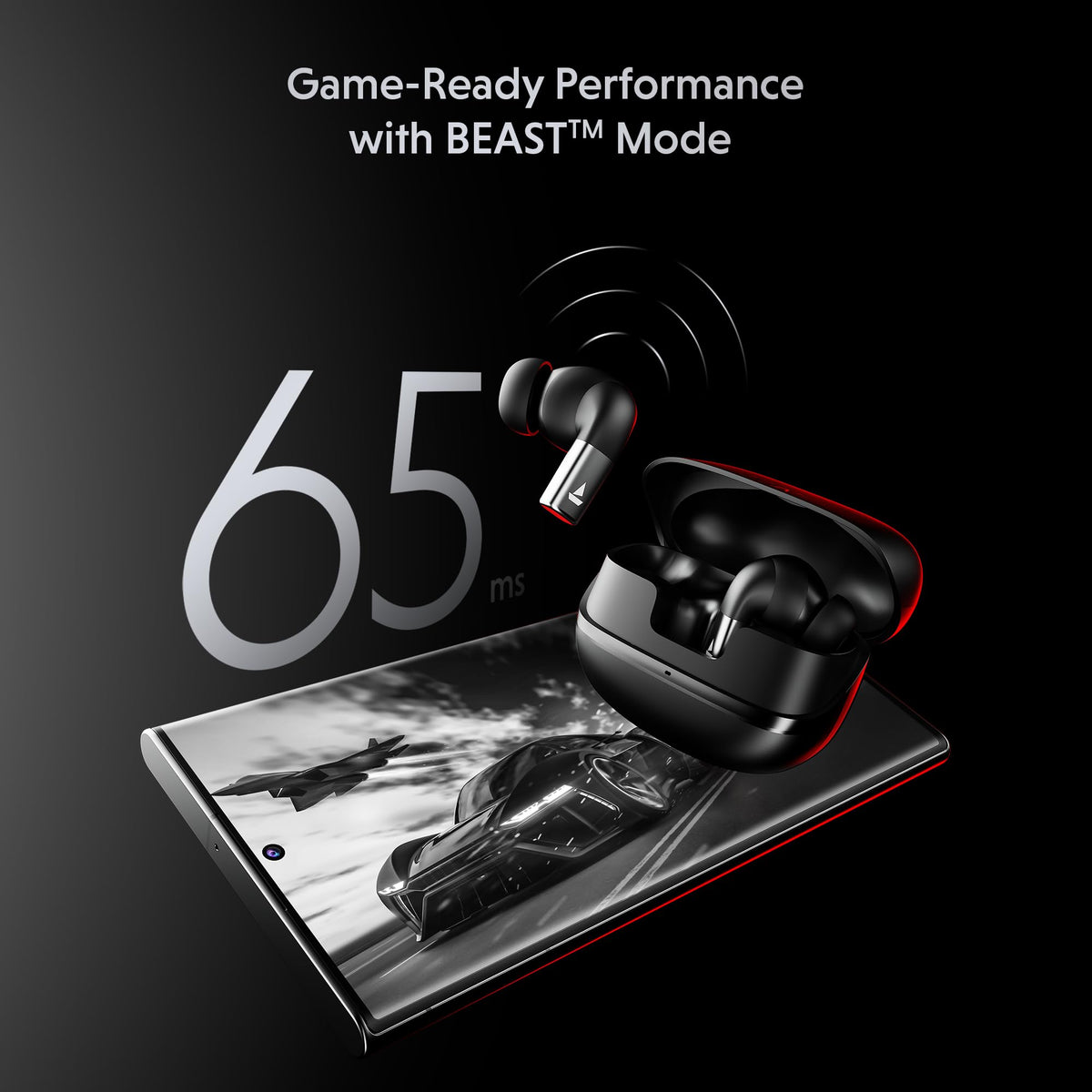 boAt Airdopes Ultra Pro (2025 Launch), 100Hrs Battery, Dual Pairing, Spatial Audio,App Support, Fast Charge,4Mics ENx, v5.3 Bluetooth Earbuds, TWS Ear Buds Wireless Earphones with mic (Gunmetal Black) 