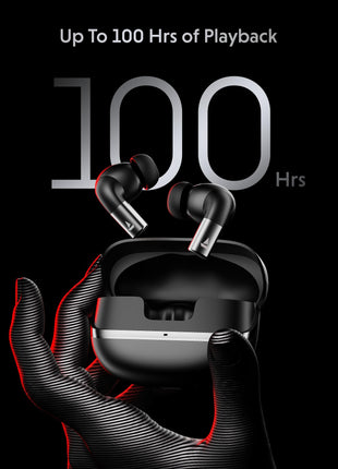 boAt Airdopes Ultra Pro (2025 Launch), 100Hrs Battery, Dual Pairing, Spatial Audio,App Support, Fast Charge,4Mics ENx, v5.3 Bluetooth Earbuds, TWS Ear Buds Wireless Earphones with mic (Gunmetal Black) 