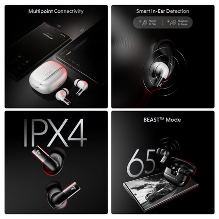 boAt Airdopes Ultra Pro (2025 Launch), 100Hrs Battery, Dual Pairing, Spatial Audio,App Support, Fast Charge,4Mics ENx, v5.3 Bluetooth Earbuds, TWS Ear Buds Wireless Earphones with mic (Gunmetal Black) 