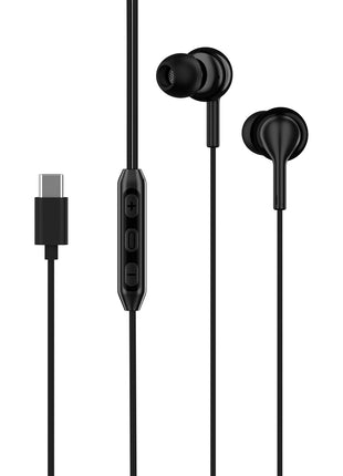 boAt Bassheads 100 C Wired Headphones Earphones with Type-C Jack, in-Line Microphone, in Ear, 10Mm Drivers, Signature Sound, Integrated Controls & Multi-Os Compatibility (Black) 