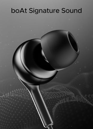 boAt Bassheads 100 C Wired Headphones Earphones with Type-C Jack, in-Line Microphone, in Ear, 10Mm Drivers, Signature Sound, Integrated Controls & Multi-Os Compatibility (Black) 
