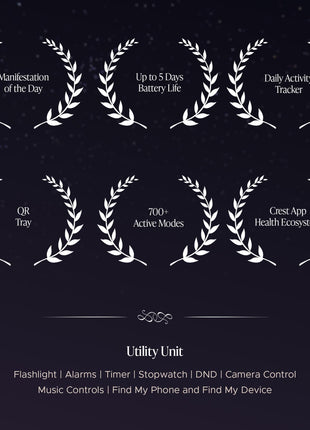 boAt Enigma Gem Women's Luxury Smart Watch w/ 1.19” (3.02cm) AMOLED Display, Emergency SOS Live Location Sharing, Watch Face Studio, QR Tray, BT Calling, 700+ Active Mode, HR & SpO2 (Rose Gold) 