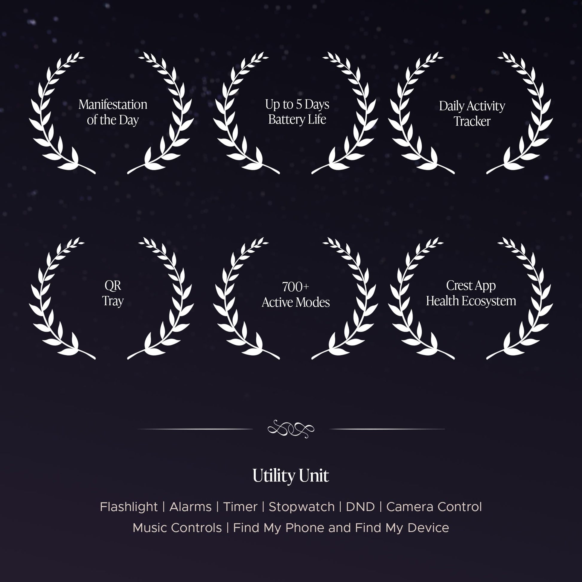 boAt Enigma Gem Women's Luxury Smart Watch w/ 1.19” (3.02cm) AMOLED Display, Emergency SOS Live Location Sharing, Watch Face Studio, QR Tray, BT Calling, 700+ Active Mode, HR & SpO2 (Rose Gold) 