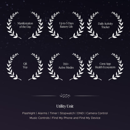 boAt Enigma Gem Women's Luxury Smart Watch w/ 1.19” (3.02cm) AMOLED Display, Emergency SOS Live Location Sharing, Watch Face Studio, QR Tray, BT Calling, 700+ Active Mode, HR & SpO2 (Rose Gold) 