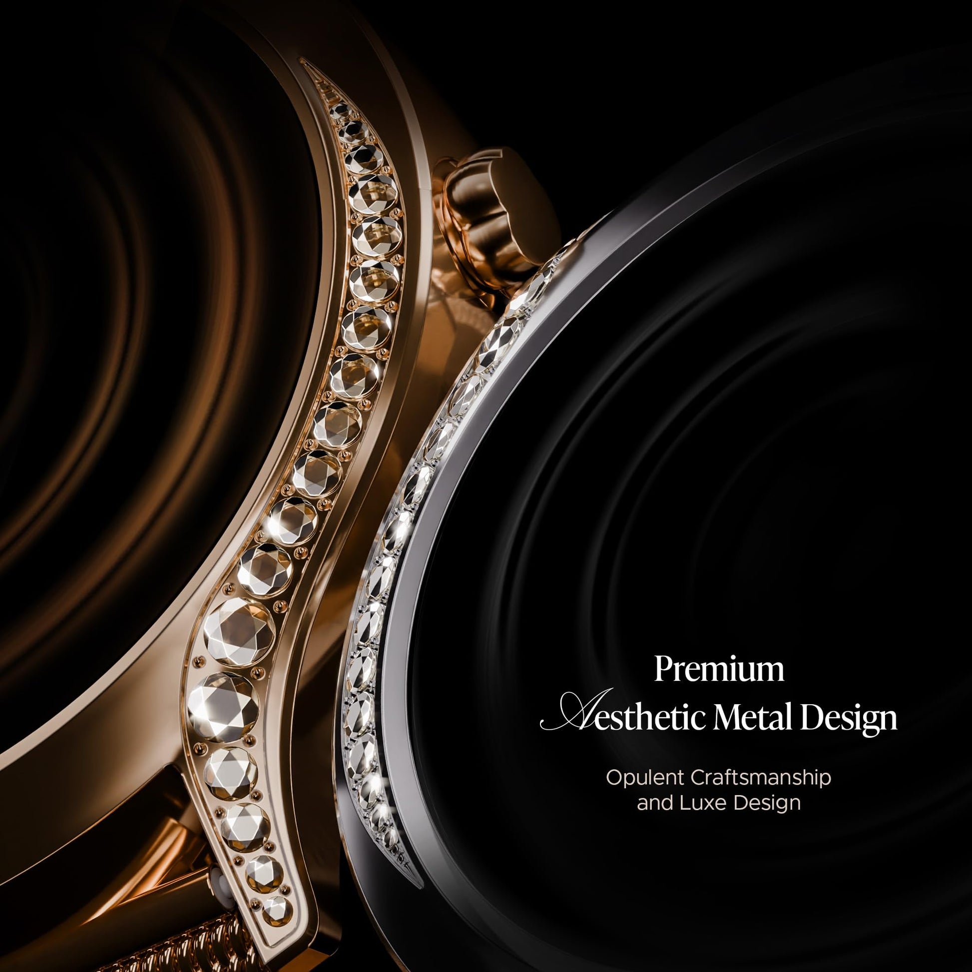 boAt Enigma Gem Women's Luxury Smart Watch w/ 1.19” (3.02cm) AMOLED Display, Emergency SOS Live Location Sharing, Watch Face Studio, QR Tray, BT Calling, 700+ Active Mode, HR & SpO2 (Rose Gold) 