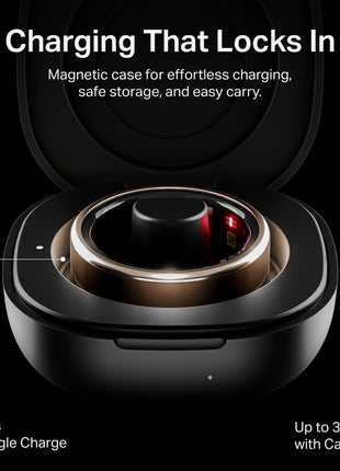 boAt New Launch SmartRing Active Plus, Auto Heart Rate, Sleep, SpO2, Stress & Skin Temperature Monitor, Stainless-Steel Build, Lightweight, 30-Days Battery, Magnetic Charging Case(8, Rose Gold) 