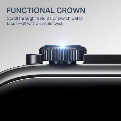 boAt New Launch Storm Infinity Max, 20 Days Maximum Battery, Biggest Battery Capacity Ever! 2.01" (5.1cm) Display, Functional Crown, AI Nudges, BT Calling, Smart Watch for Men & Women (Black) 