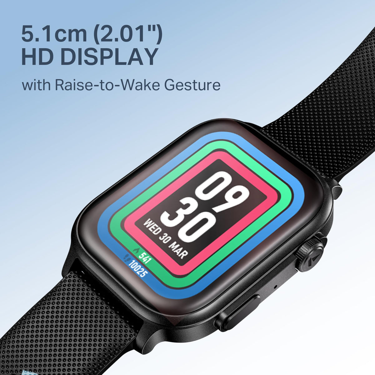 boAt New Launch Storm Infinity Max, 20 Days Maximum Battery, Biggest Battery Capacity Ever! 2.01" (5.1cm) Display, Functional Crown, AI Nudges, BT Calling, Smart Watch for Men & Women (Black) 