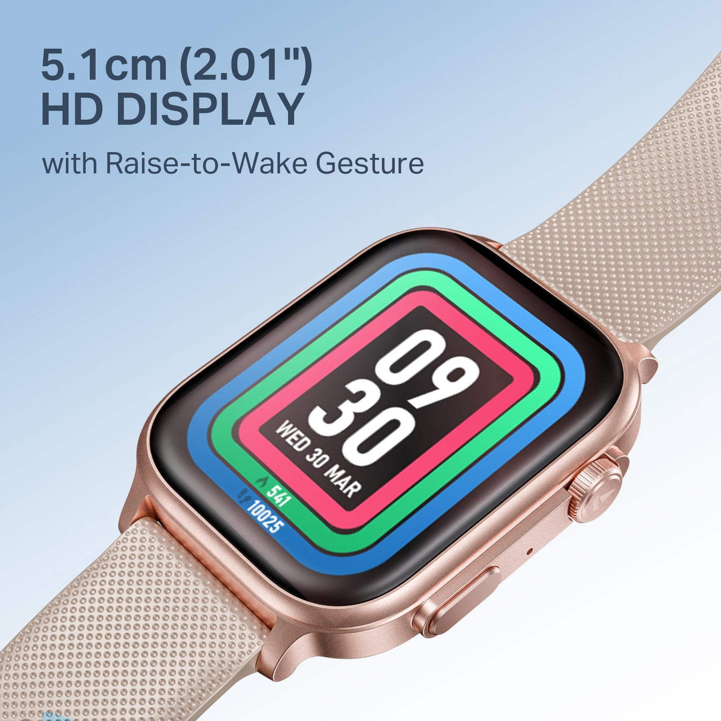 boAt New Launch Storm Infinity Max, 20 Days Maximum Battery, Biggest Battery Capacity Ever! 2.01" (5.1cm) Display, Functional Crown, AI Nudges, BT Calling, Smart Watch for Men & Women (Pink) 