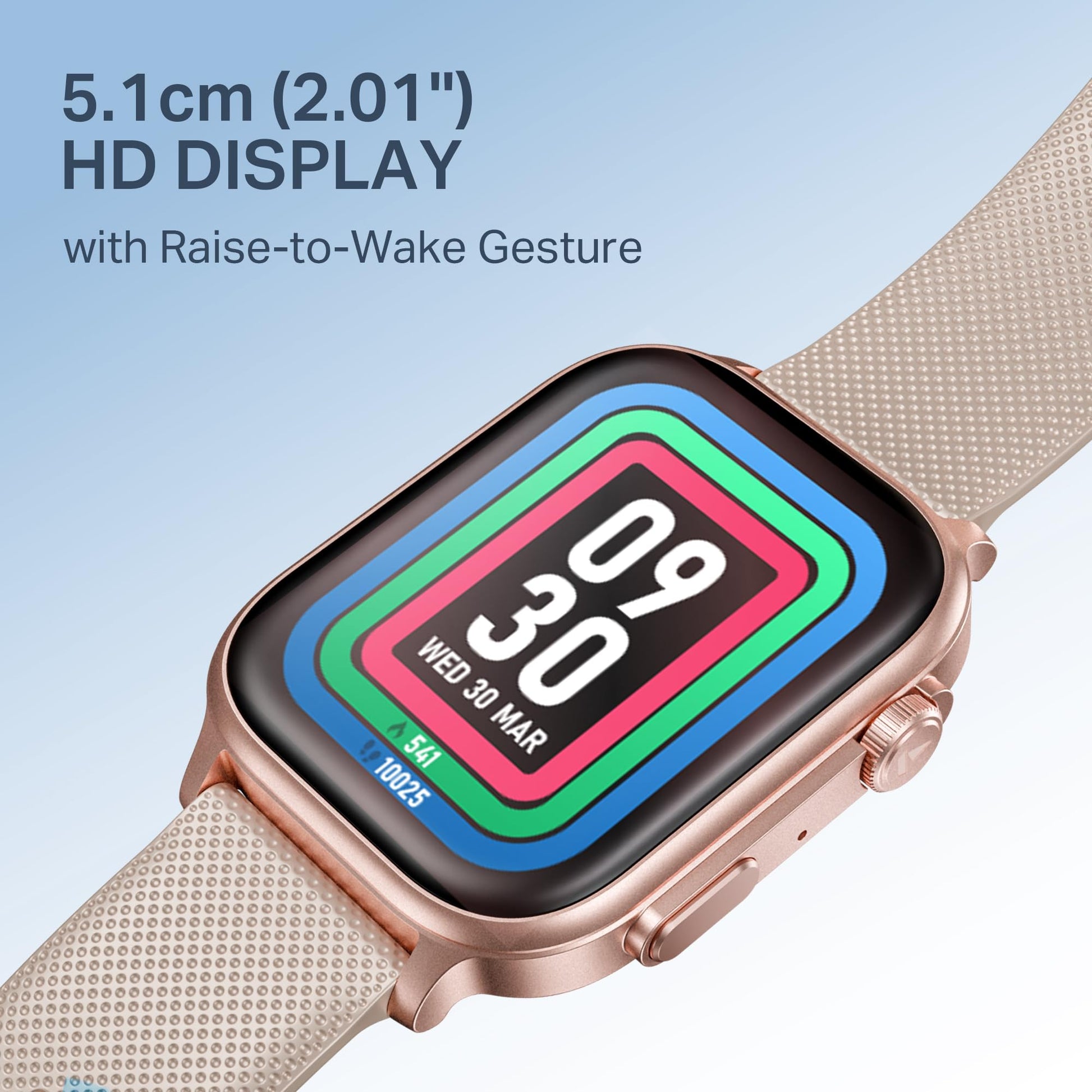 boAt New Launch Storm Infinity Max, 20 Days Maximum Battery, Biggest Battery Capacity Ever! 2.01" (5.1cm) Display, Functional Crown, AI Nudges, BT Calling, Smart Watch for Men & Women (Pink) 