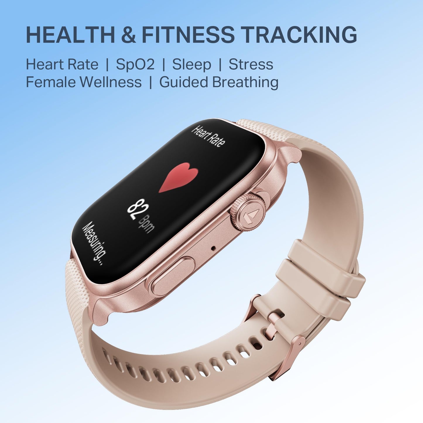 boAt New Launch Storm Infinity Max, 20 Days Maximum Battery, Biggest Battery Capacity Ever! 2.01" (5.1cm) Display, Functional Crown, AI Nudges, BT Calling, Smart Watch for Men & Women (Pink) 