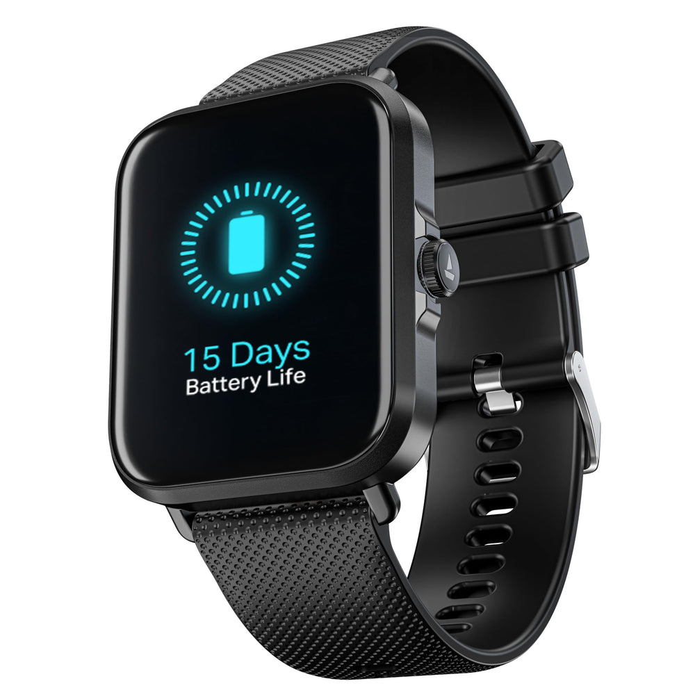 boAt New Launch Storm Infinity w/15 Days Extensive Battery fueled by Huge 550mAh Battery, Fast Charge, 1.83”(4.65cm)HD Display, Functional Crown, BT Calling, Smart watch for Men & Women (Active Black)