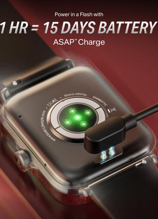 boAt New Launch Storm Infinity w/15 Days Extensive Battery fueled by Huge 550mAh Battery, Fast Charge, 1.83”(4.65cm)HD Display, Functional Crown, BT Calling, Smart watch for Men & Women (Active Black) 