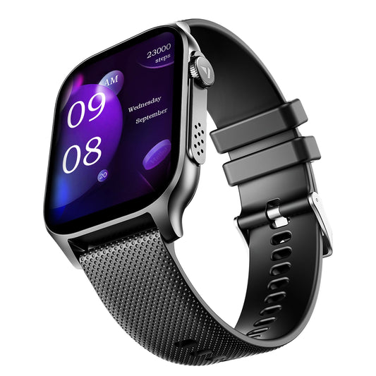 boAt New Launch Ultima Ember Smartwatch w/ 1.96” (4.97 cm) AMOLED Display, Personalized Fitness Nudges, Functional Crown, 100+ Sports Modes, Custom Watch Faces (Bold Black) 
