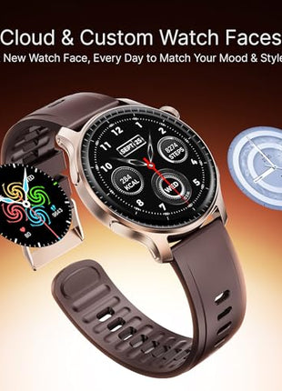 boAt New Launch Ultima Ember Smartwatch w/ 1.96" (4.97 cm) AMOLED Display, Personalized Fitness Nudges, Functional Crown, 100+ Sports Modes, Custom Watch Faces (Royal Berry), Burgundy 