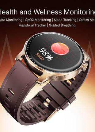 boAt New Launch Ultima Ember Smartwatch w/ 1.96" (4.97 cm) AMOLED Display, Personalized Fitness Nudges, Functional Crown, 100+ Sports Modes, Custom Watch Faces (Royal Berry), Burgundy 