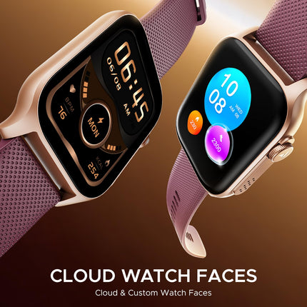 boAt New Launch Ultima Ember Smartwatch w/ 1.96" (4.97 cm) AMOLED Display, Personalized Fitness Nudges, Functional Crown, 100+ Sports Modes, Custom Watch Faces (Royal Berry), Burgundy 