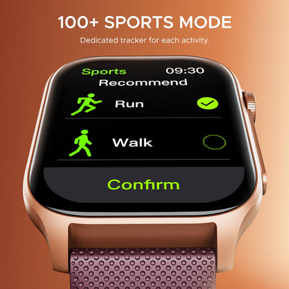 boAt New Launch Ultima Ember Smartwatch w/ 1.96" (4.97 cm) AMOLED Display, Personalized Fitness Nudges, Functional Crown, 100+ Sports Modes, Custom Watch Faces (Royal Berry), Burgundy 