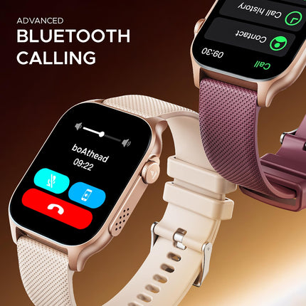 boAt New Launch Ultima Ember Smartwatch w/ 1.96" (4.97 cm) AMOLED Display, Personalized Fitness Nudges, Functional Crown, 100+ Sports Modes, Custom Watch Faces (Royal Berry), Burgundy 