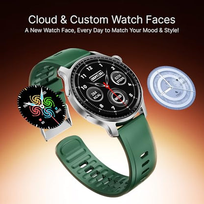 boAt New Launch Ultima Prime smartwatch with 1.43” AMOLED Display, Personalized Fitness Nudges, Functional Crown,100+ Sports Modes, Watch Face Studio (Forest Green) 