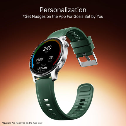 boAt New Launch Ultima Prime smartwatch with 1.43” AMOLED Display, Personalized Fitness Nudges, Functional Crown,100+ Sports Modes, Watch Face Studio (Forest Green) 