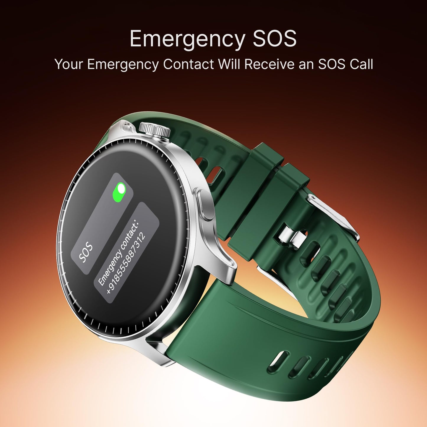 boAt New Launch Ultima Prime smartwatch with 1.43” AMOLED Display, Personalized Fitness Nudges, Functional Crown,100+ Sports Modes, Watch Face Studio (Forest Green) 