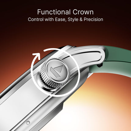 boAt New Launch Ultima Prime smartwatch with 1.43” AMOLED Display, Personalized Fitness Nudges, Functional Crown,100+ Sports Modes, Watch Face Studio (Forest Green) 