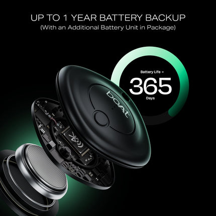 boAt Tag Bluetooth Item Finder for Android Devices, Google Find Hub App Support, 80dB Alarm, Additional Battery, 1 Year Battery (Black) 