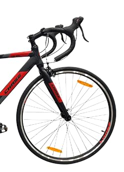 chase Air Road Bikes 700C with 14 Speed (7 by 2) Gear with Caliper Brake | Front Suspension | Alloy Frame | Black| Sports Gear Cycle for Men 