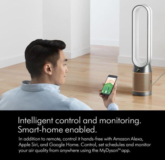 dyson TP09 Purifier Cool™ Formaldehyde Tower Fan, Purifier, 40 W, HEPA H13, BT 4.0, WiFi, Gold 