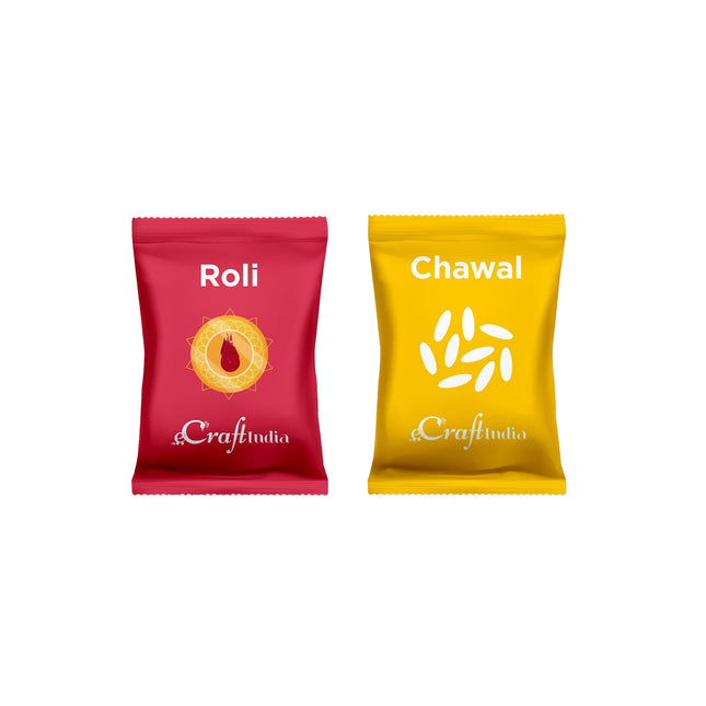 eCraftIndia Golden Blue Beads Diamond Designer Rakhi for Brother | Raksha Bandhan Rakhi for Bhaiya Bhabhi Bhai Kids | Best Bro Ever Fridge Magnet | Roli Chawal Pack 