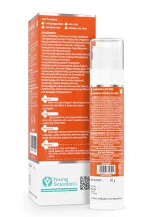 The Derma Co 1% Hyaluronic Sunscreen Hydrating Gel SPF 50 PA++++ | For Dry, Sensitive Skin | Lightweight Texture | No White Cast | UVA/UVB, Broad Spectrum Protection & Blue Light Protection | Non- Comedogenic | Clinically Tested - (In -Vivo) | Tan Protect 