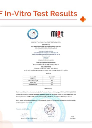 The Derma Co 1% Hyaluronic Sunscreen Hydrating Gel SPF 50 PA++++ | For Dry, Sensitive Skin | Lightweight Texture | No White Cast | UVA/UVB, Broad Spectrum Protection & Blue Light Protection | Non- Comedogenic | Clinically Tested - (In -Vivo) | Tan Protect 