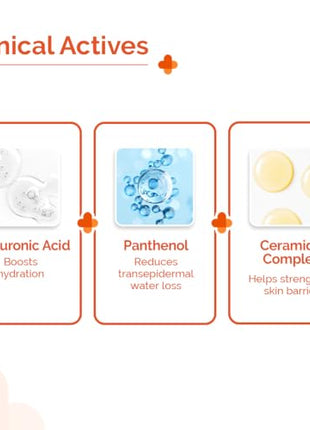 The Derma Co 1% Hyaluronic Sunscreen Hydrating Gel SPF 50 PA++++ | For Dry, Sensitive Skin | Lightweight Texture | No White Cast | UVA/UVB, Broad Spectrum Protection & Blue Light Protection | Non- Comedogenic | Clinically Tested - (In -Vivo) | Tan Protect 