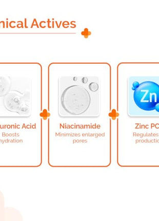 The Derma Co 1% Hyaluronic Sunscreen Oil-Free Gel SPF 50 PA++++ | For Oily, Acne-Prone Skin | Lightweight Texture | No White Cast | UVA/UVB, Broad Spectrum Protection & Blue Light Protection | Non- Comedogenic | Clinically Tested - (In -Vivo) | Tan Protec 