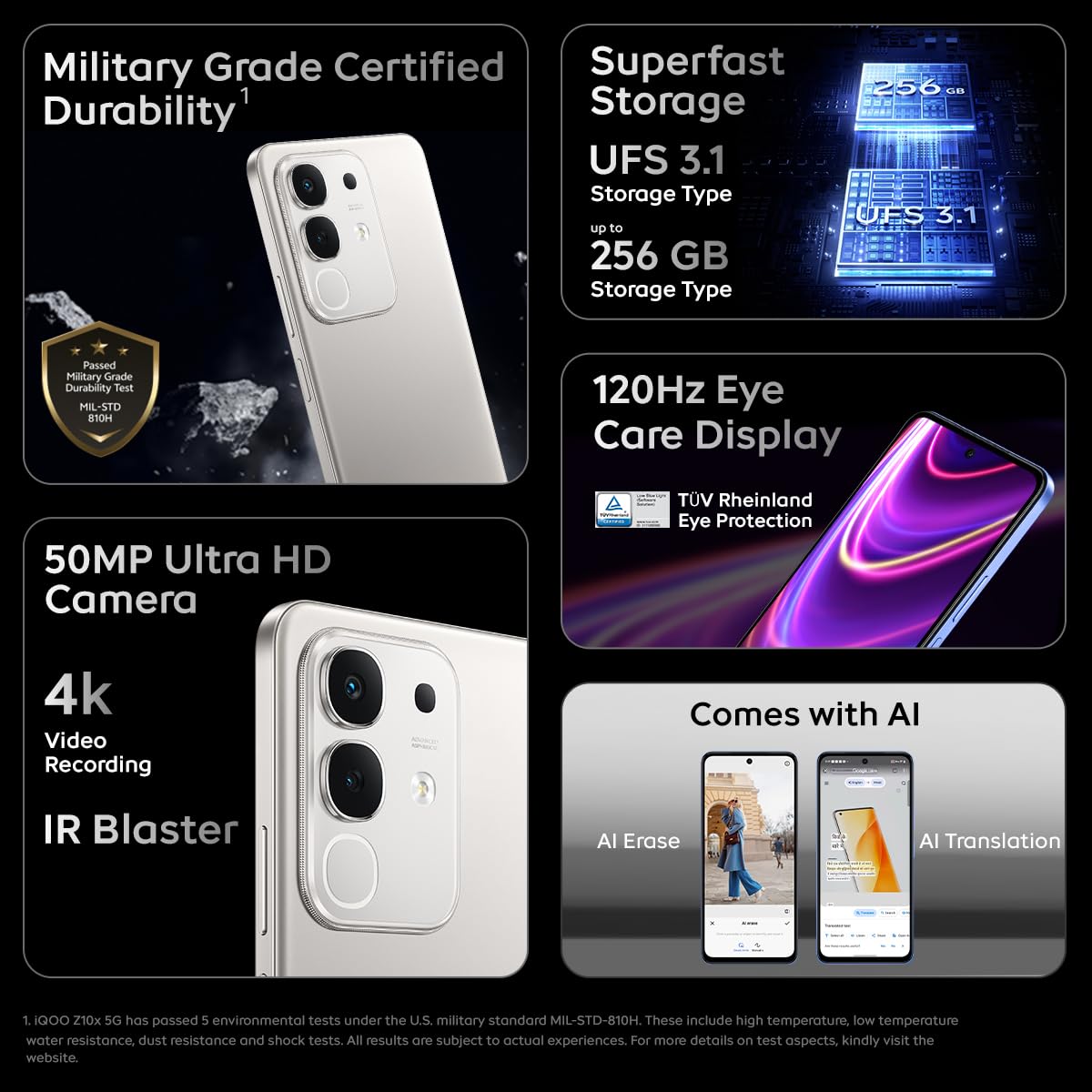 i qoo z10x 8+128gb simフリー iQOO Z10x 5G (Titanium, 8GB RAM 128GB) Dimensity 7300 Processor