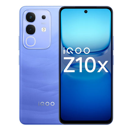 iQOO Z10x 5G (Ultramarine, 6GB RAM, 128GB Storage) | 6500 mAh Large Capacity Battery | Dimensity 7300 Processor | Military-Grade Durability 