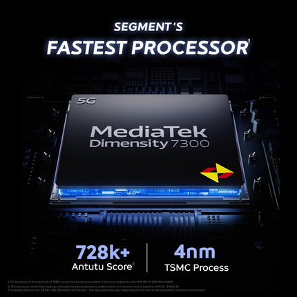 iQOO Z10x 5G (Ultramarine, 6GB RAM, 128GB Storage) | 6500 mAh Large Capacity Battery | Dimensity 7300 Processor | Military-Grade Durability 