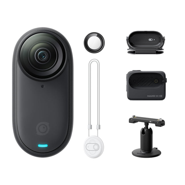 insta360 GO 3S - 64 GB Black 4K Tiny Portable Vlogging Camera, Hands-Free POVs, Mount Anywhere, Stabilization, 140 Min Battery Life, 10m Waterproof, Pet POV 