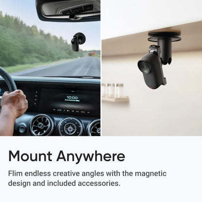 insta360 GO 3S - 64 GB Black 4K Tiny Portable Vlogging Camera, Hands-Free POVs, Mount Anywhere, Stabilization, 140 Min Battery Life, 10m Waterproof, Pet POV 