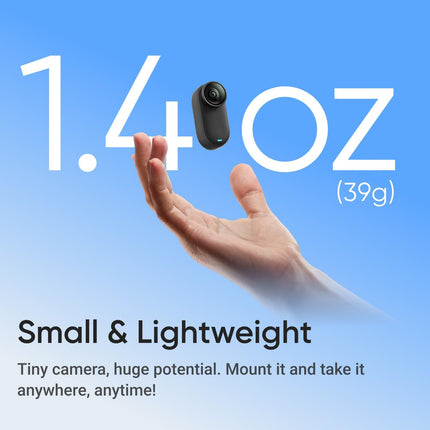 insta360 GO 3S - 64 GB Black 4K Tiny Portable Vlogging Camera, Hands-Free POVs, Mount Anywhere, Stabilization, 140 Min Battery Life, 10m Waterproof, Pet POV 