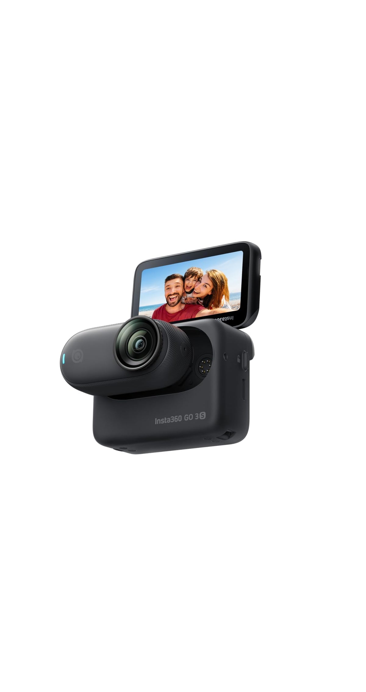 insta360 GO 3S - 64 GB Black 4K Tiny Portable Vlogging Camera, Hands-Free POVs, Mount Anywhere, Stabilization, 140 Min Battery Life, 10m Waterproof, Pet POV 